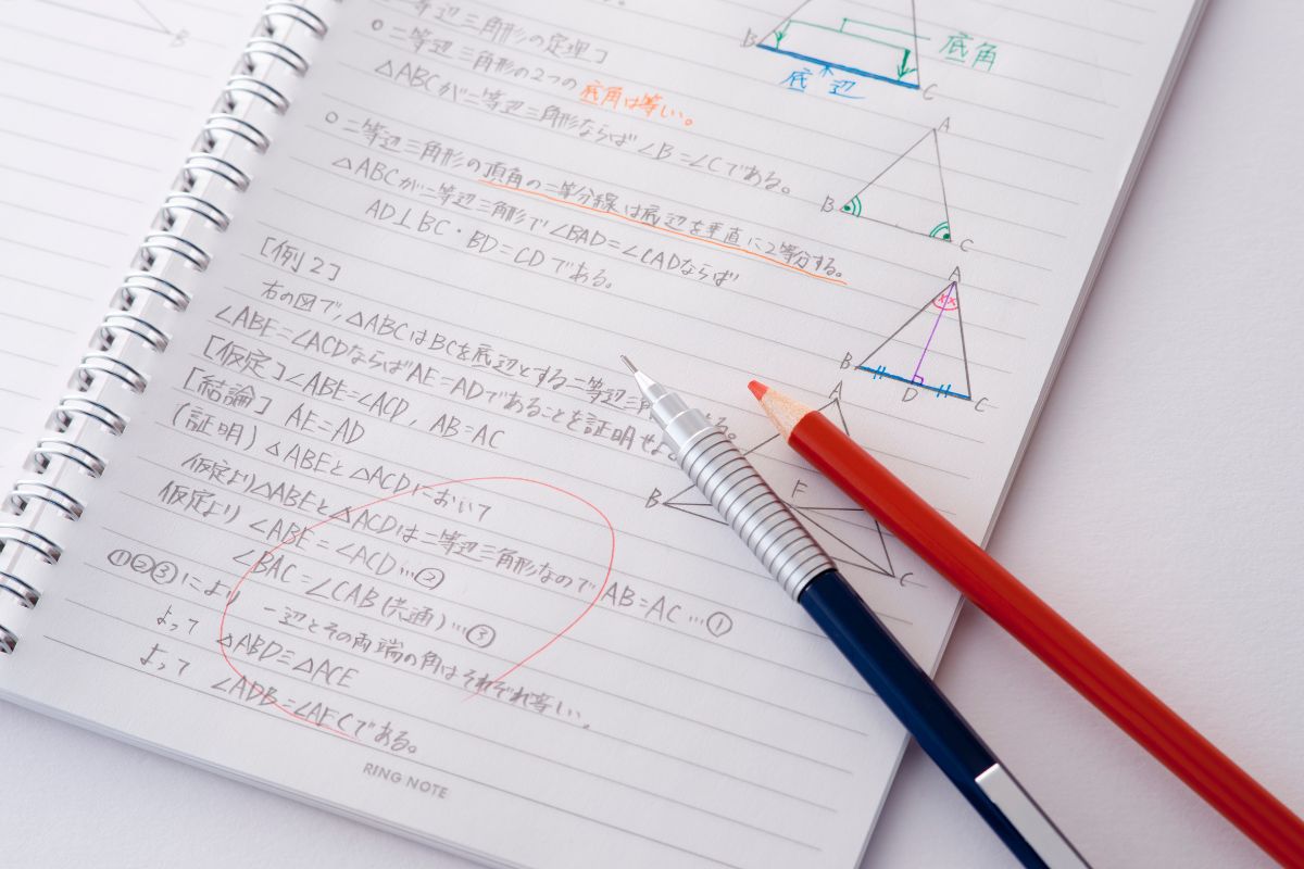 自分に合った数学の学習方法を考える様子